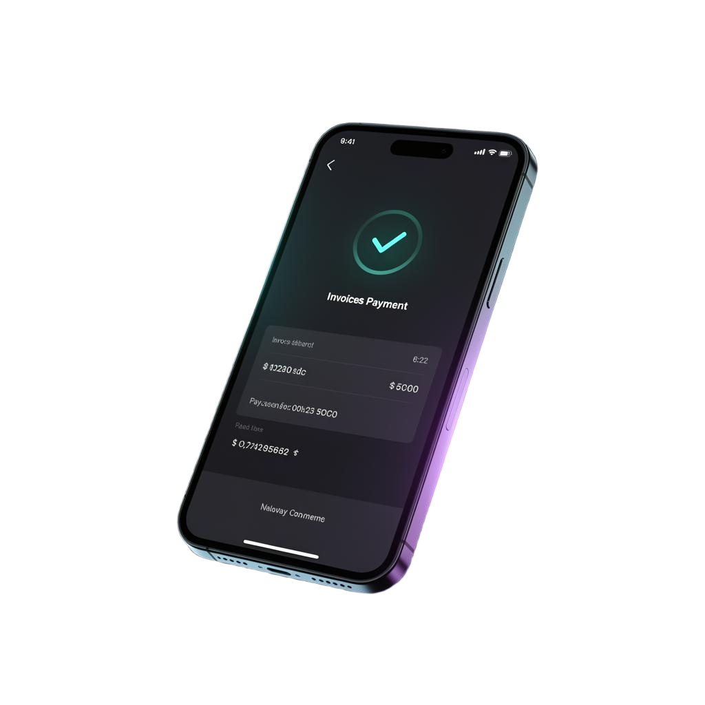 Mobile invoice payment success